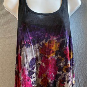 Racerback tank with sheer back panel, Sz L